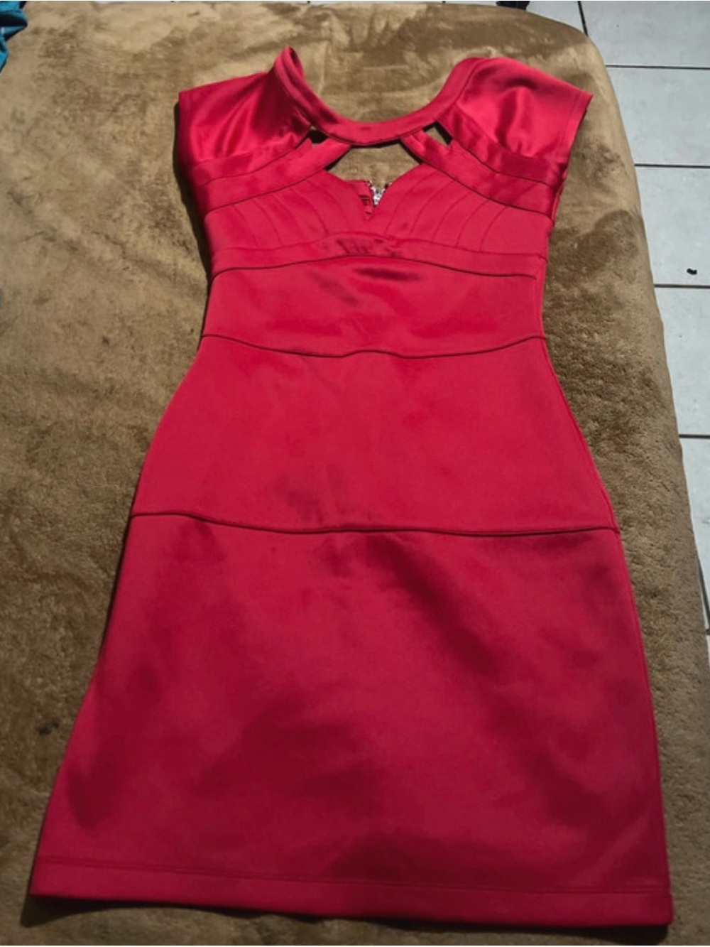 Guess Hot Pink Cutout Sheath Dress
